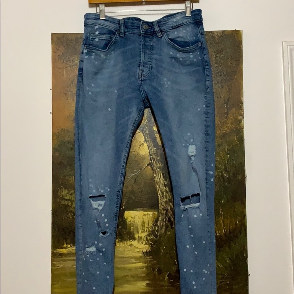 H&M Divided Jean With Paint Splatter